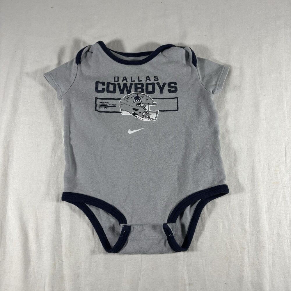 Dallas Cowboys Baby One Piece 24M Gray Nike NFL Helmet Toddler